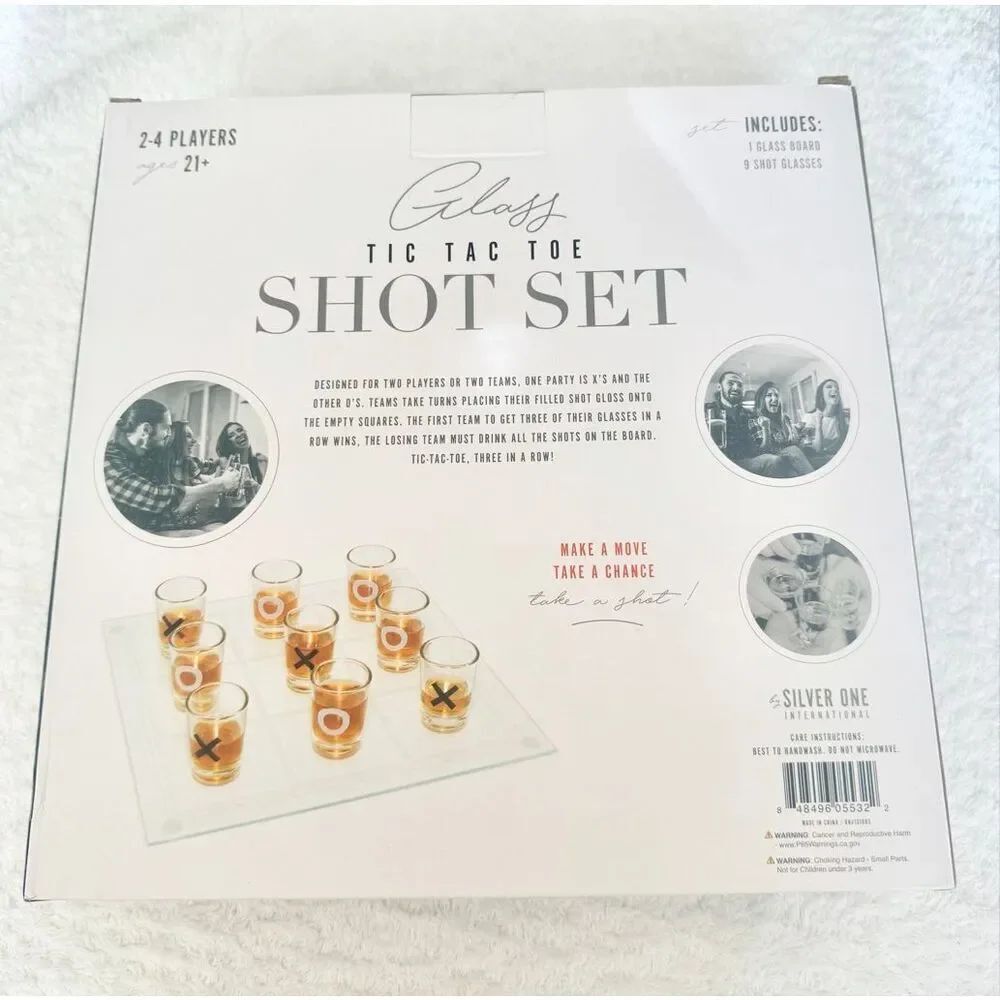 Glass Tic Tac Toe Shot Set Game - Picture 5 of 5